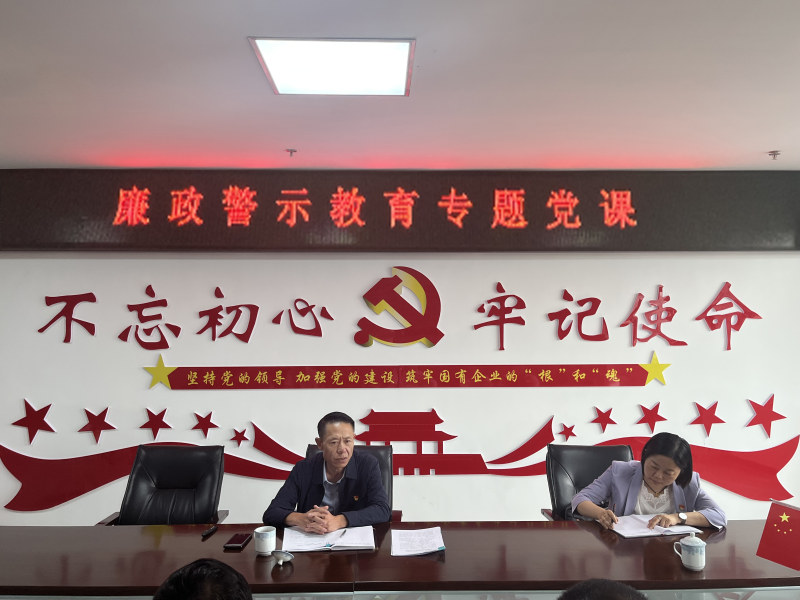 中共青海物產(chǎn)現(xiàn)代物流投資管理有限公司支部委員會  警示教育入人心   廉潔自律守初心  --集團(tuán)黨委委員、紀(jì)委書記講授廉政警示教育專題黨課